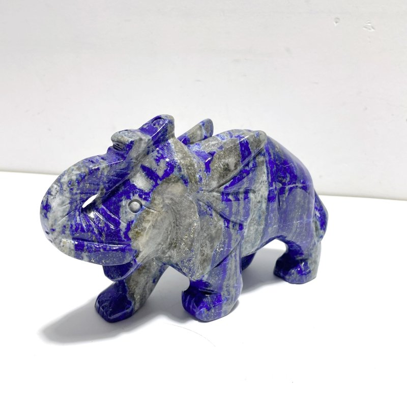 2 Pieces Lapis Lazuli Elephants Carving - Wholesale Crystals