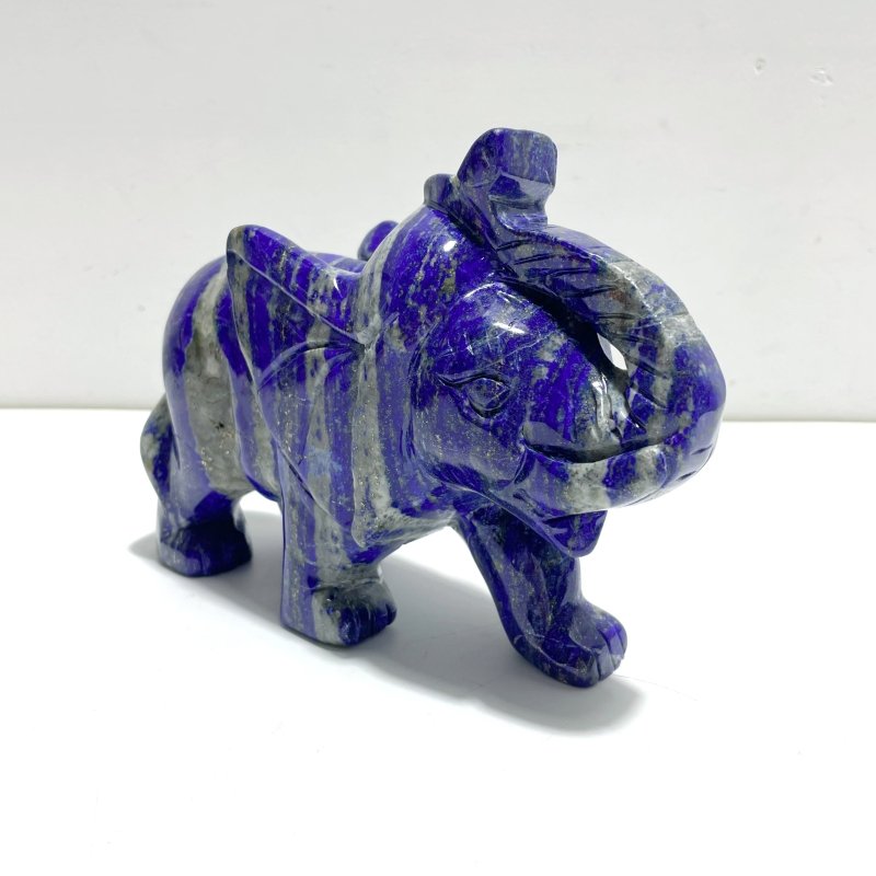 2 Pieces Lapis Lazuli Elephants Carving - Wholesale Crystals