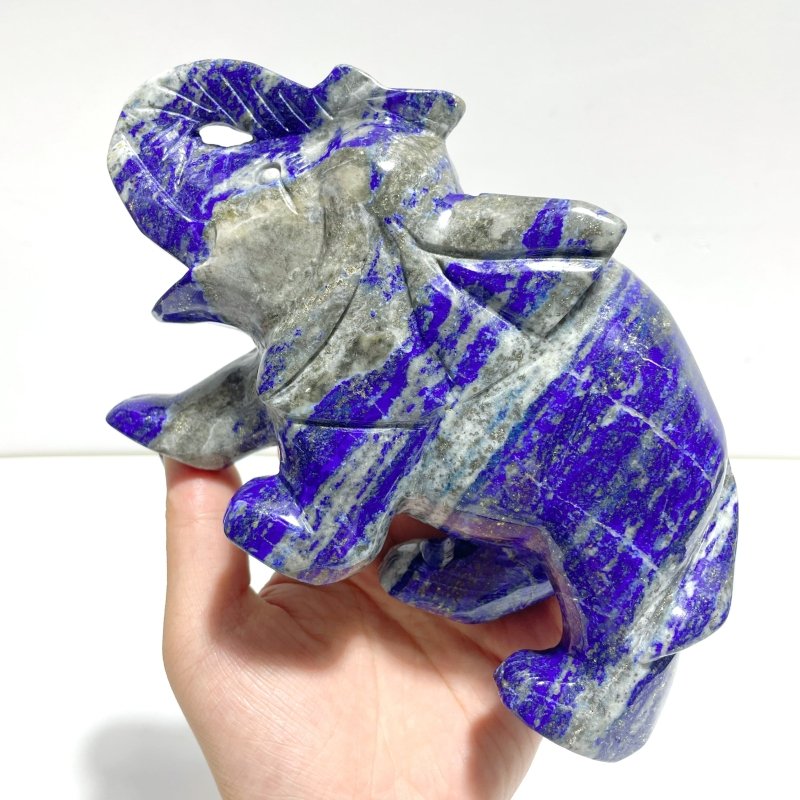 2 Pieces Lapis Lazuli Elephants Carving - Wholesale Crystals