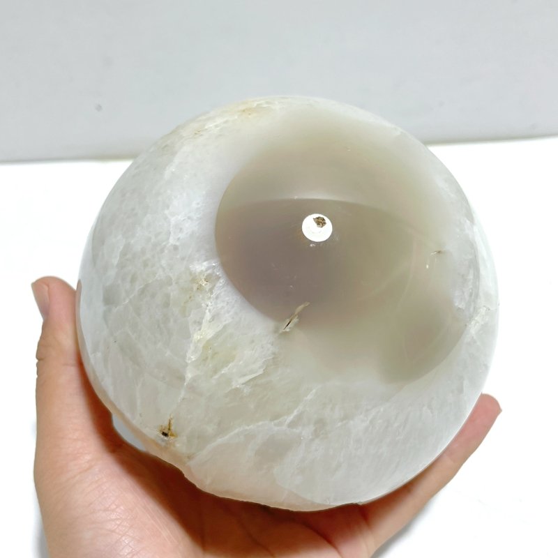 2 Pieces Large Geode Druzy Agate Spheres - Wholesale Crystals