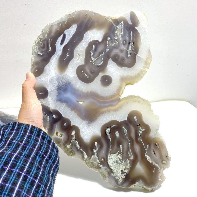2 Pieces Large Moss Agate Slab - Wholesale Crystals