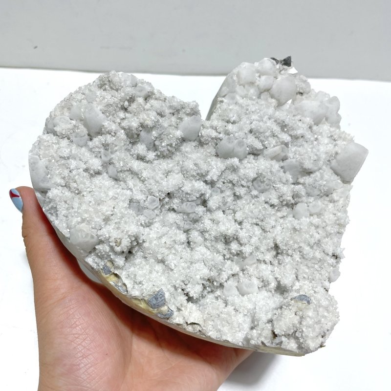 2 Pieces Large Quartz Cluster Heart - Wholesale Crystals