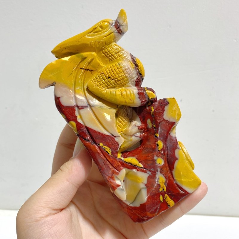 2 Pieces Mookaite Flying Dragon Castle Carving 3 -Wholesale Crystals