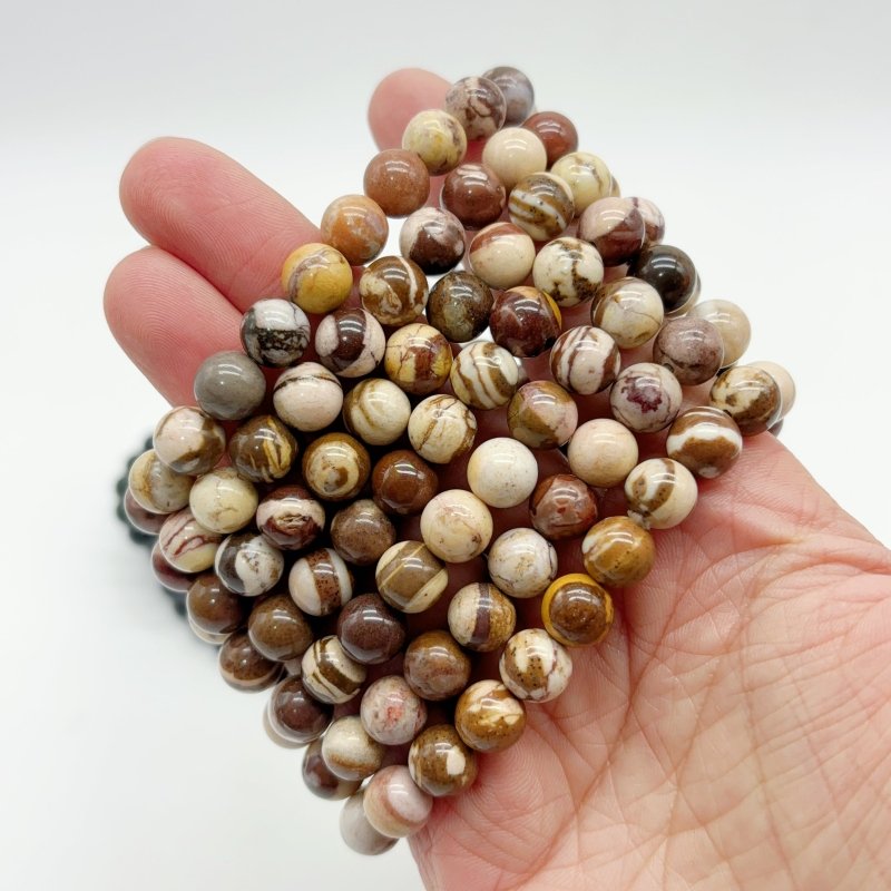 2 Types Bracelet Green Sandstone Australia Zebra Jasper Bracelet Wholesale -Wholesale Crystals