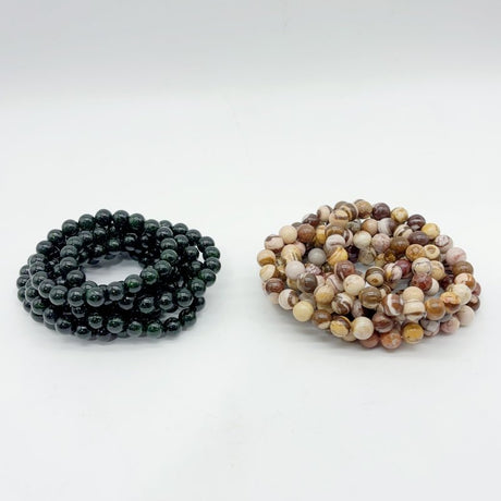 2 Types Bracelet Green Sandstone Australia Zebra Jasper Bracelet Wholesale -Wholesale Crystals