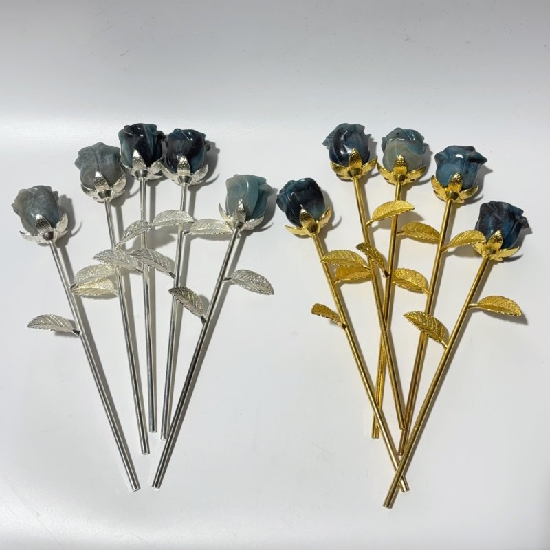 2 Types Trolleite Rose Flower Carving Wholesale -Wholesale Crystals