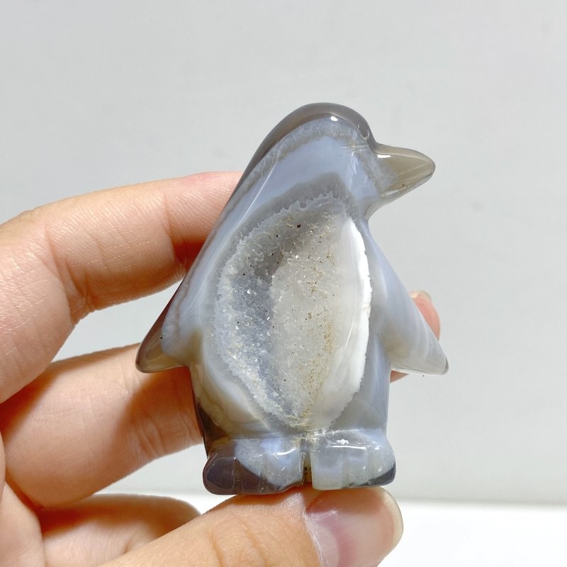 20 Pieces Geode Druzy Agate Penguin Carving -Wholesale Crystals