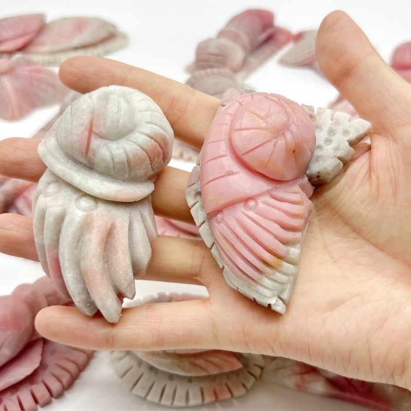20 Pieces Pink Opal Sea Animals Carving Wholesale - Wholesale Crystals