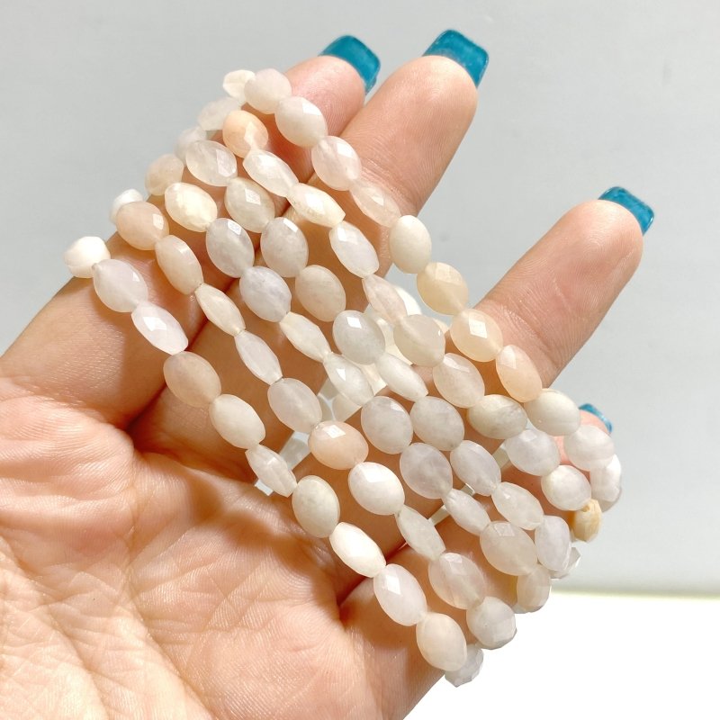 20 Types Cut Faceted Oval Shape Bracelet Caribbean Calcite Moss Agate Rhodonite Wholesale - Wholesale Crystals