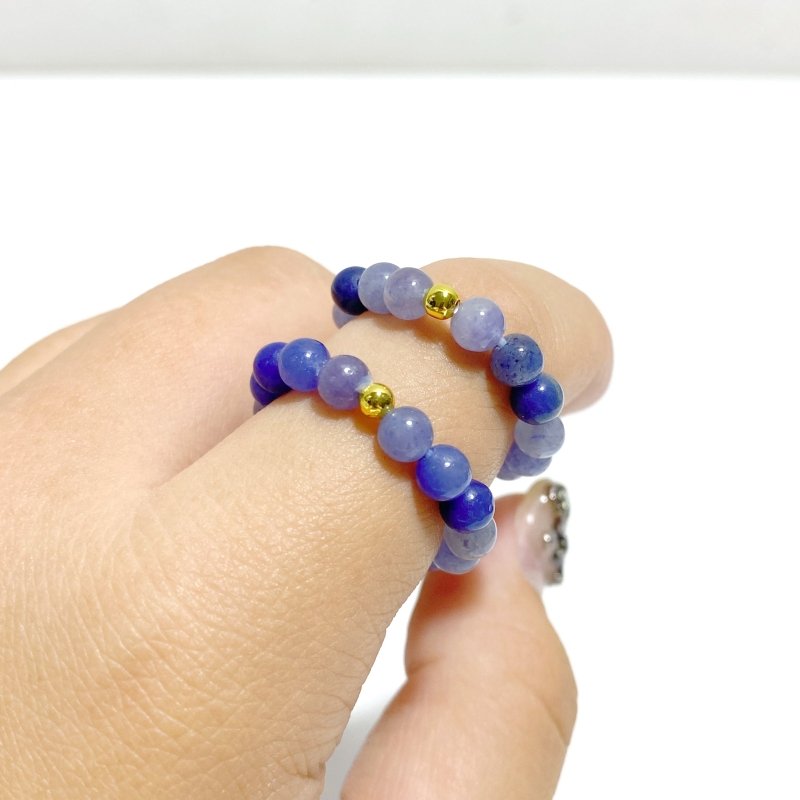 21 Types Crystal Beaded Rings Wholesale Tiger Eye Blue Aventurine -Wholesale Crystals