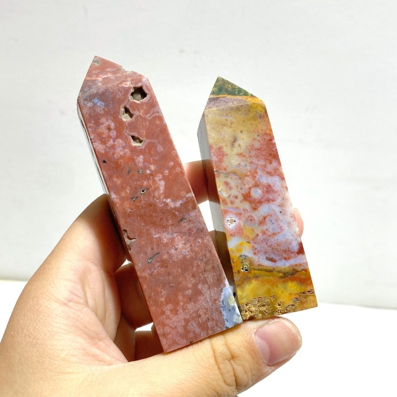 22 Pieces 8th Vein Ocean Jasper Tower - Wholesale Crystals