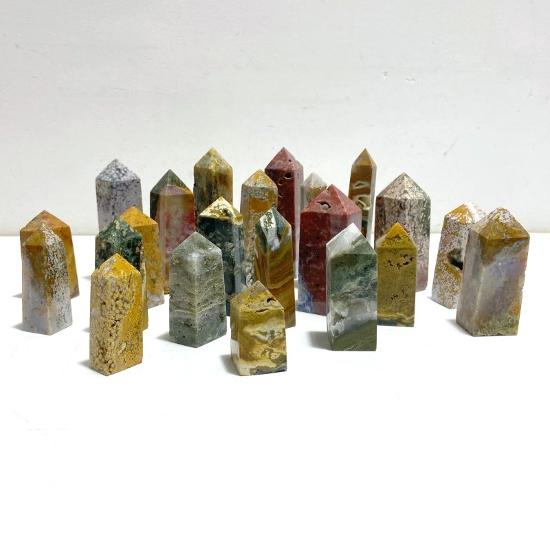 22 Pieces 8th Vein Ocean Jasper Tower - Wholesale Crystals
