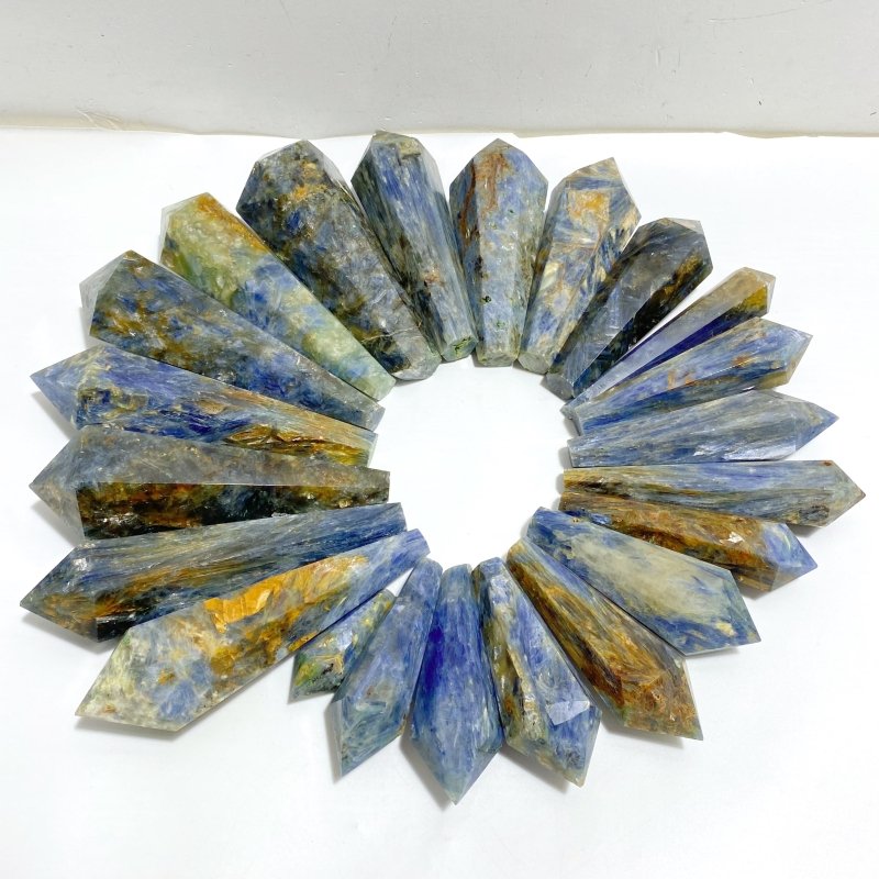 22 Pieces Blue Kyanite Mixed Quartz Magic Scepter Wand Closeout -Wholesale Crystals