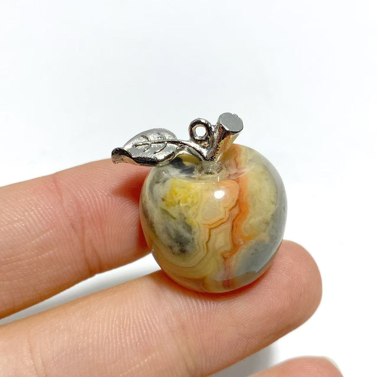 14 Types Small Apple Carving Wholesale Clear Quartz Green Aventurine Lepidolite