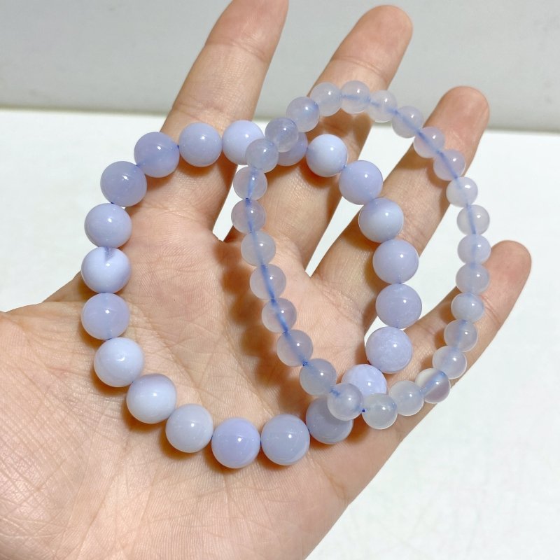 23 Pieces Blue Chalcedony Bracelets -Wholesale Crystals