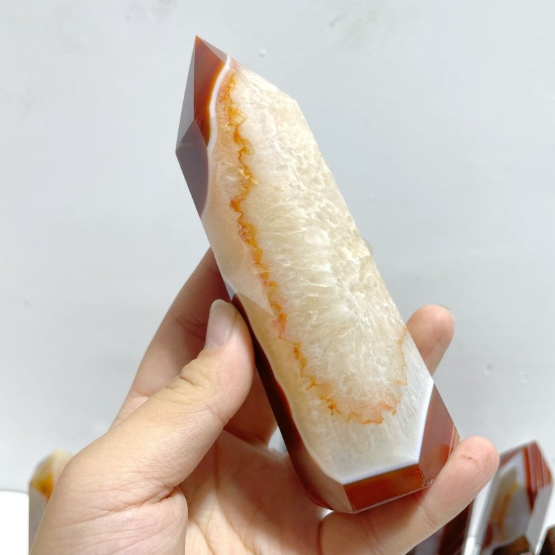 23 Pieces Carnelian Mixed Quartz Tower Point - Wholesale Crystals