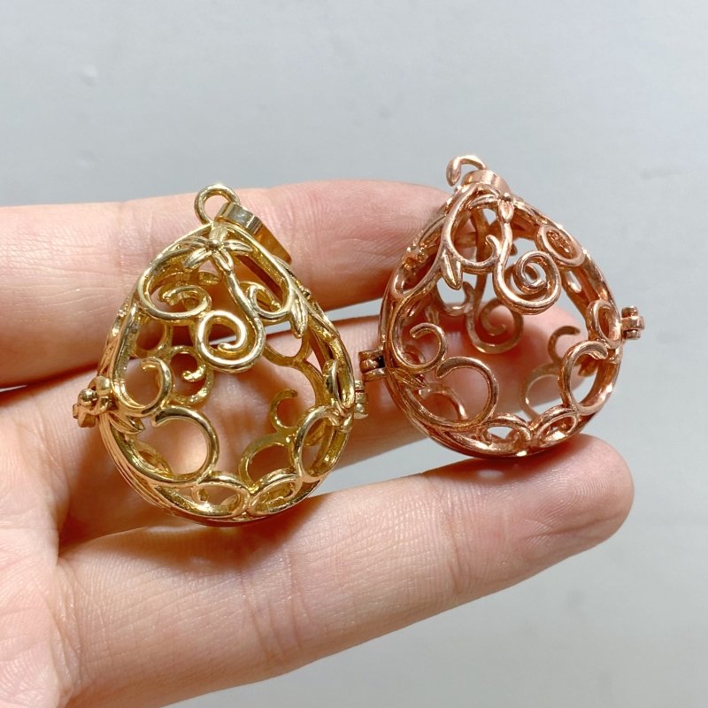 239 Pieces Hollowed Locket Openable Pendants For DIY Crystal Charms Closeout -Wholesale Crystals