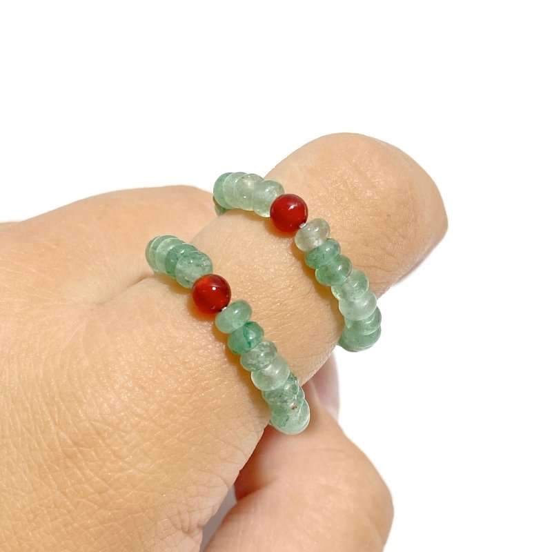 24 Types Crystal Beaded Rings Wholesale Moss Agate Chevron Amethyst Red Jasper -Wholesale Crystals