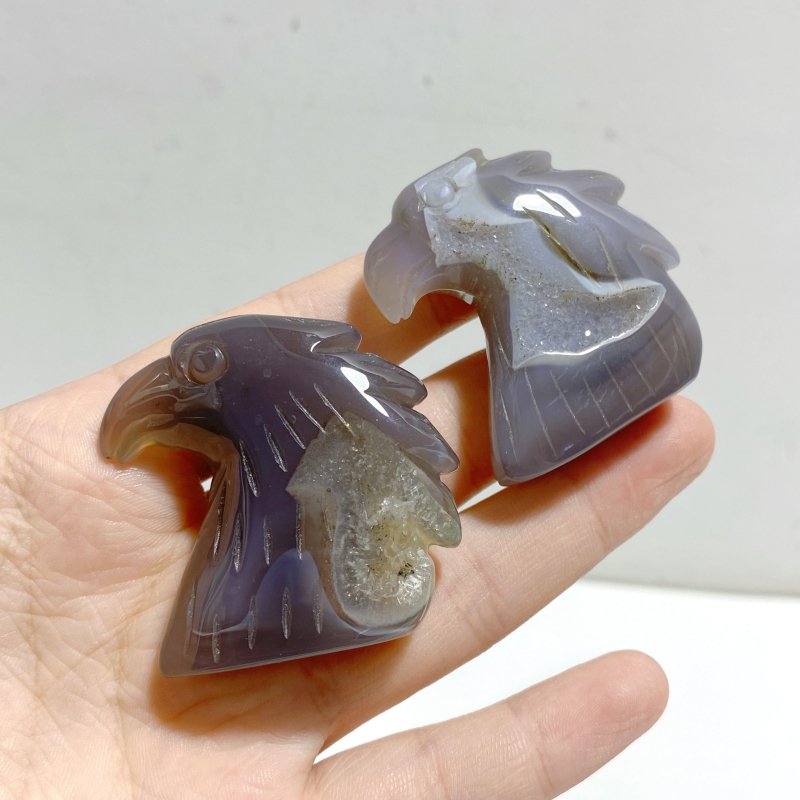25 Pieces Geode Druzy Agate Eagle Carving -Wholesale Crystals