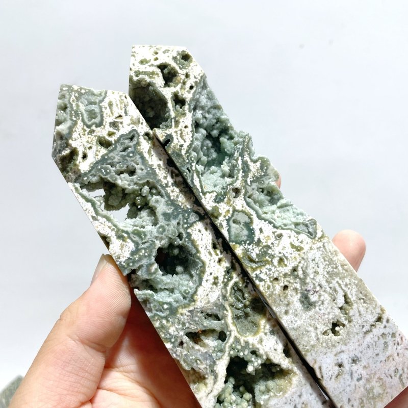 26 Pieces 7th Vein Ocean Jasper Four - Sided Points - Wholesale Crystals