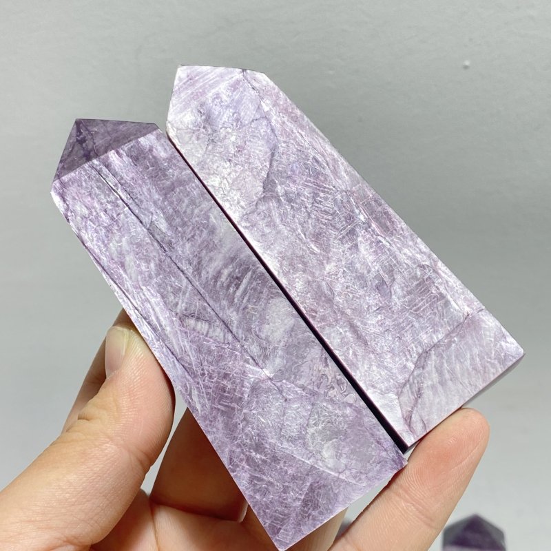 26 Pieces Purple Lepidolite Tower Points - Wholesale Crystals
