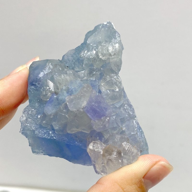 27 Pieces Raw Blue Fluorite Mixed Calcite Specimen For Collection - Wholesale Crystals