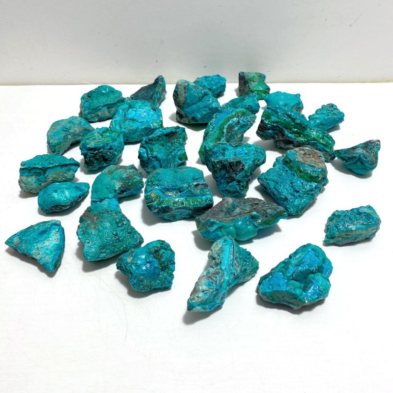 28 Pieces Beautiful Raw Chrysocolla Mixed Malachite Specimen - Wholesale Crystals