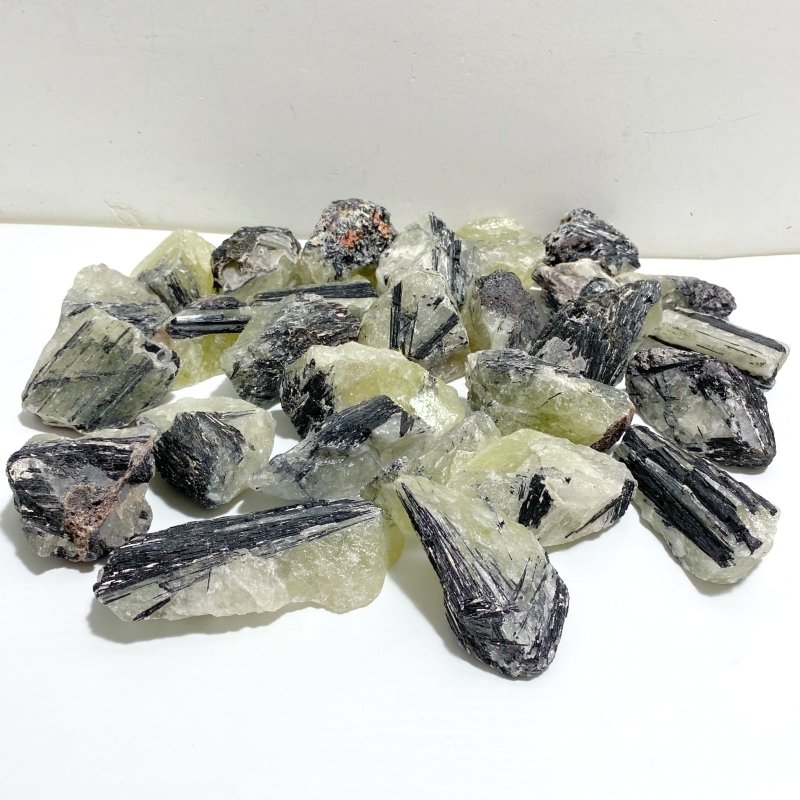 28 Pieces Heat Treatment Citrine Mixed Black Tourmaline Raw Stone -Wholesale Crystals
