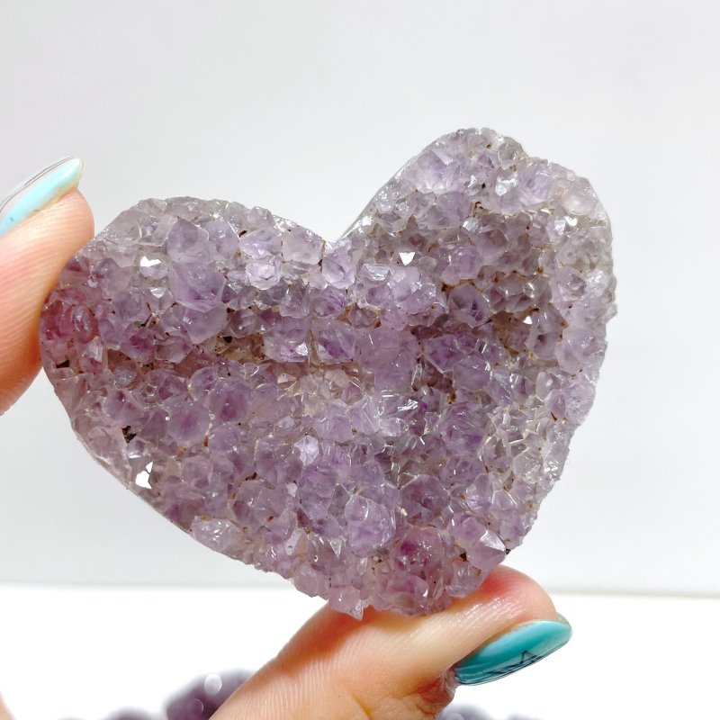 29 Pieces Beautiful Amethyst Cluster Heart - Wholesale Crystals