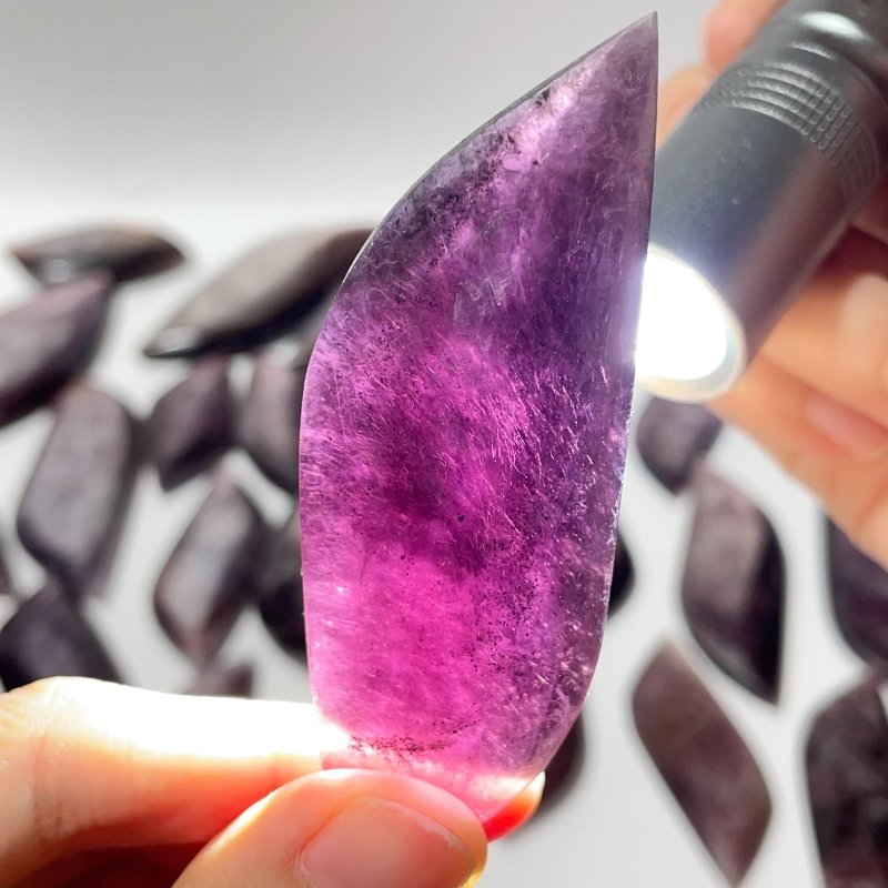 29 Pieces High Quality Purple Flash Lepidolite Leaf -Wholesale Crystals