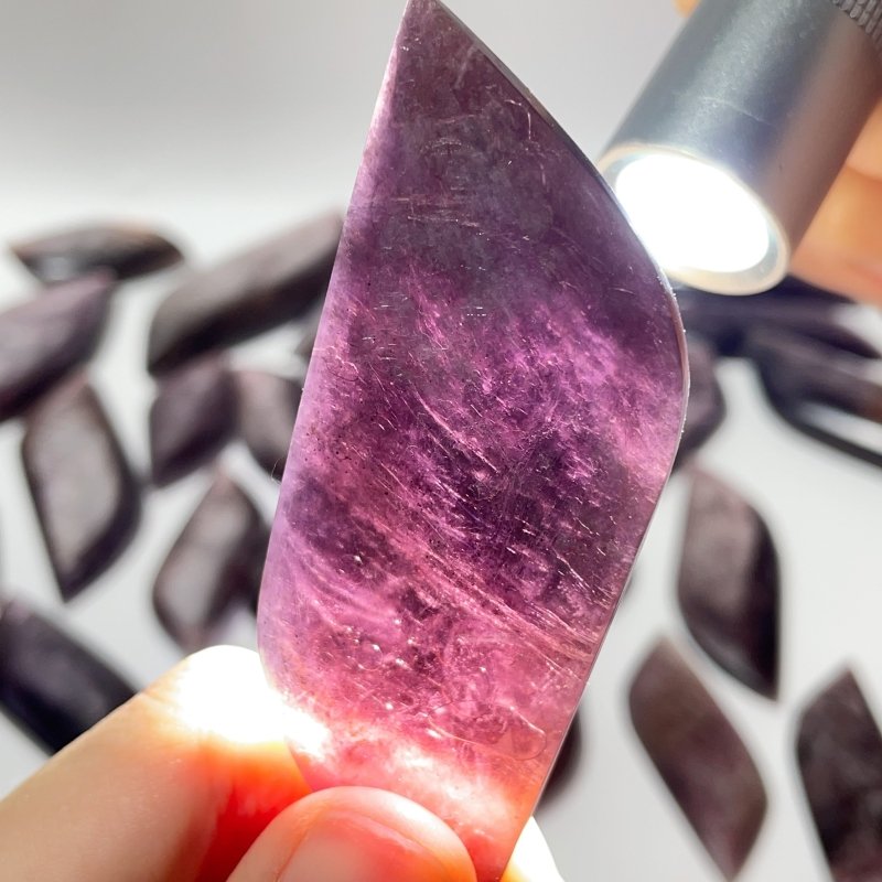 29 Pieces High Quality Purple Flash Lepidolite Leaf -Wholesale Crystals