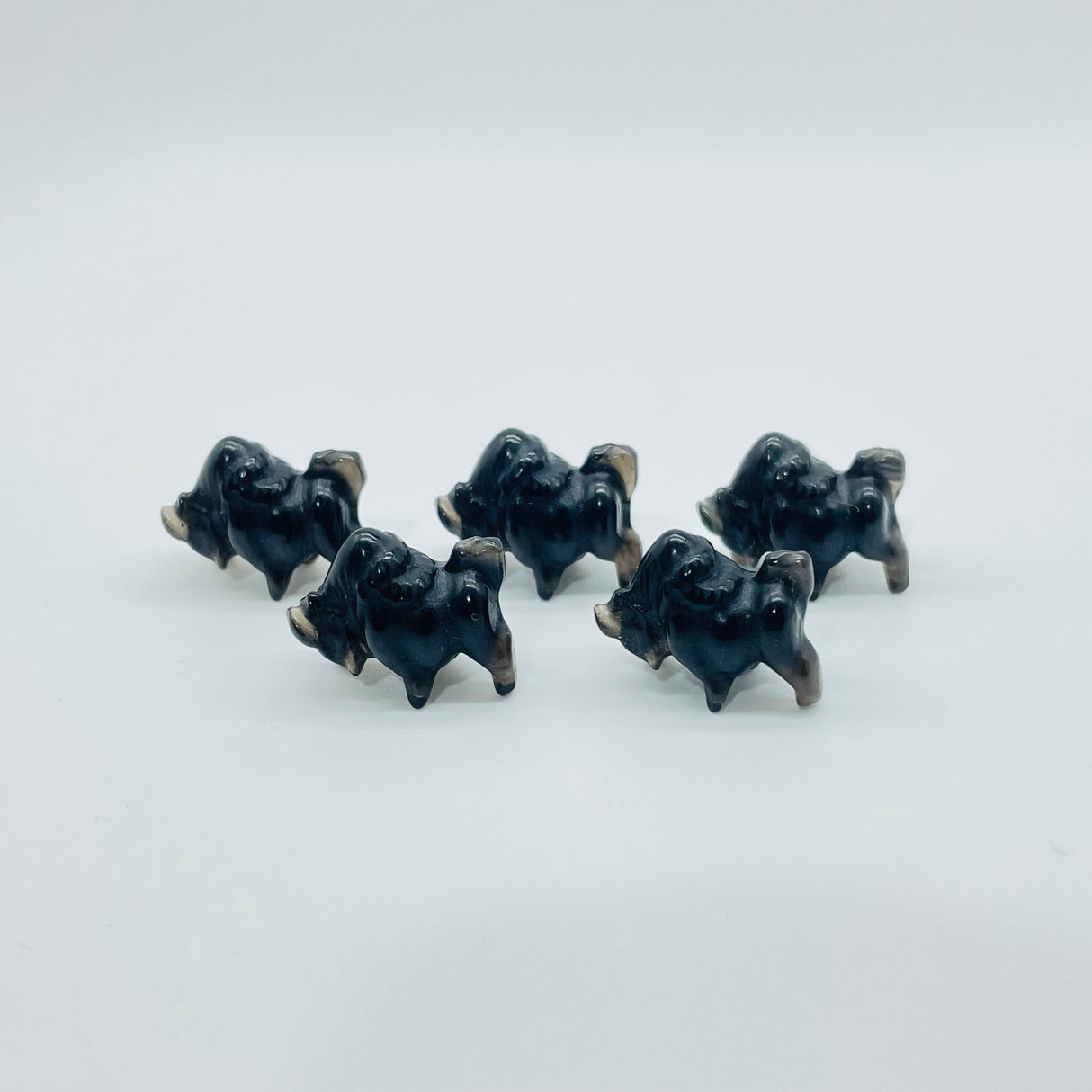 Mini Black Obsidian Bull Carving Wholesale