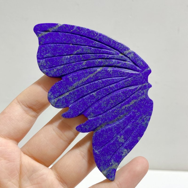 3 Pairs Lapis Lazuli Butterfly Wing Carving With Stand -Wholesale Crystals