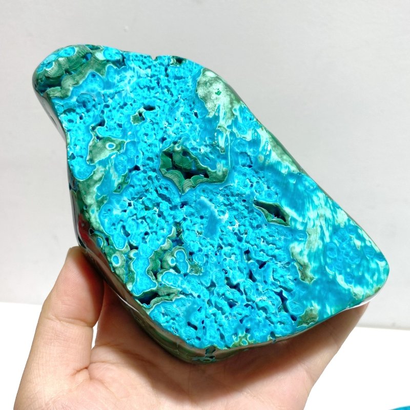 3 Pieces High Quality Beautiful Polished Chrysocolla Mixed Malachite Free Form 1 - Wholesale Crystals