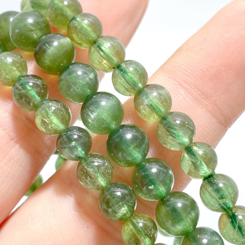 3 Pieces High Quality Green Apatite Cat Eye Bracelet - Wholesale Crystals