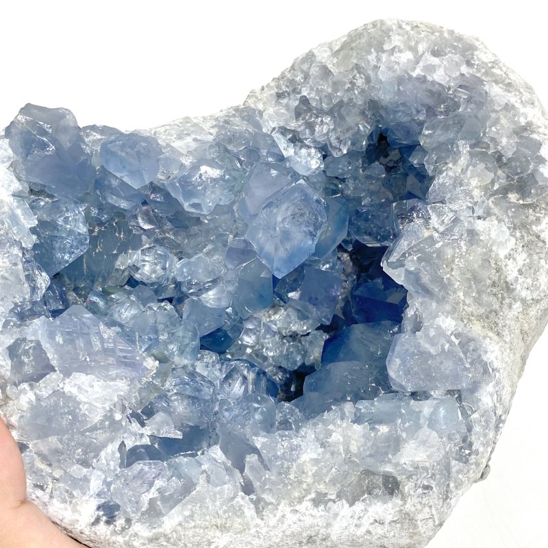 3 Pieces Large Blue Celestite Cluster Home Decor -Wholesale Crystals
