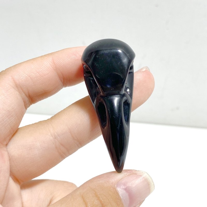 3 Types 5cm Crow Skull Carving Wholesale Garnet Black Obsidian -Wholesale Crystals
