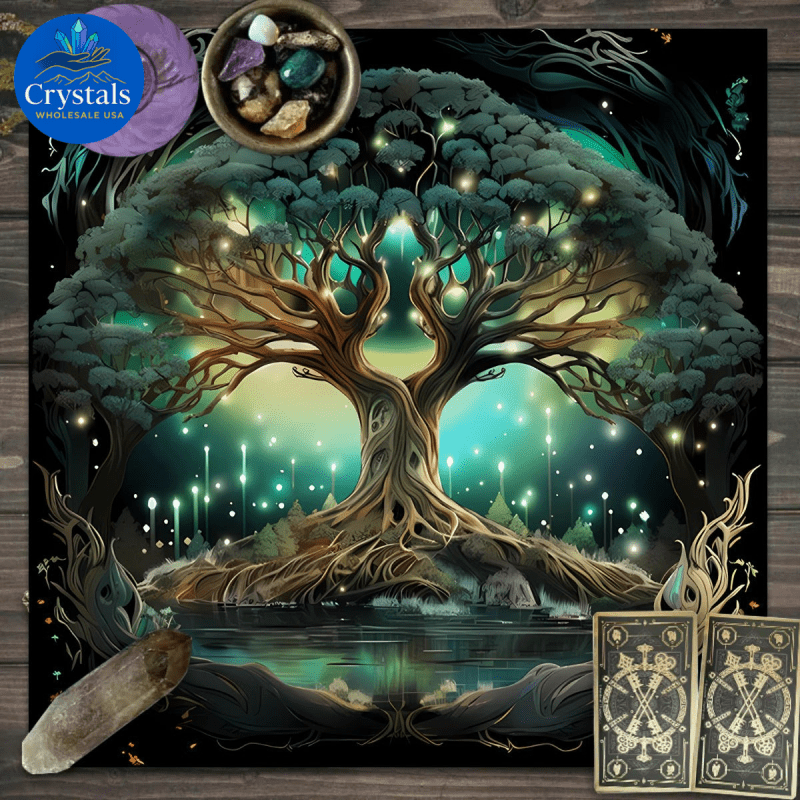 3 Zodiac Starry Sky Tarot Tablecloth - Wholesale Crystals