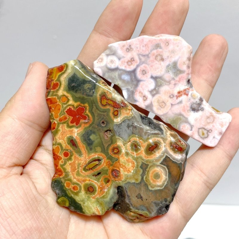 30 Pieces Beautiful 8th Vein Ocean Jasper Slab - Wholesale Crystals