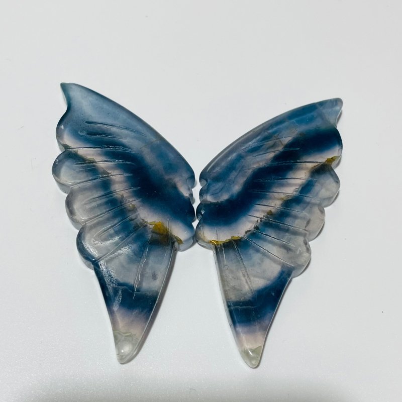 31 Pairs Rainbow Fluorite Butterfly Carving (A1BTF) - Wholesale Crystals