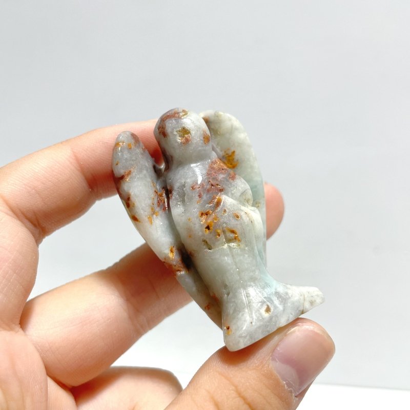 33 Pieces Caribbean Clacite Angel Carving Closeout (defect) - Wholesale Crystals