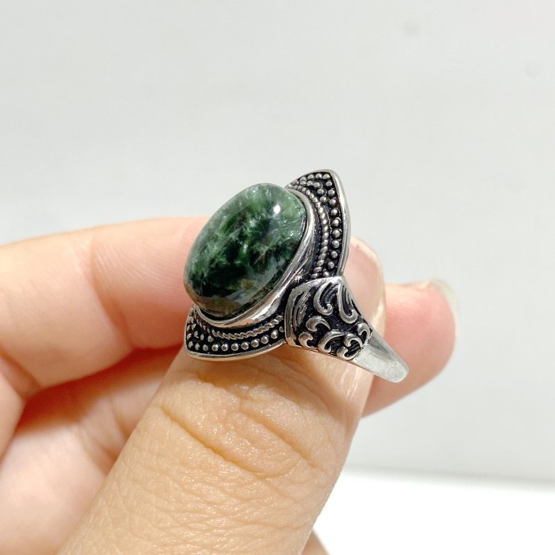 34 Pieces Seraphinite Ring - Wholesale Crystals