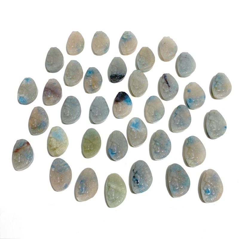 36 Pieces Trolleite Stone Indians Avatar Carving Clearance - Wholesale Crystals