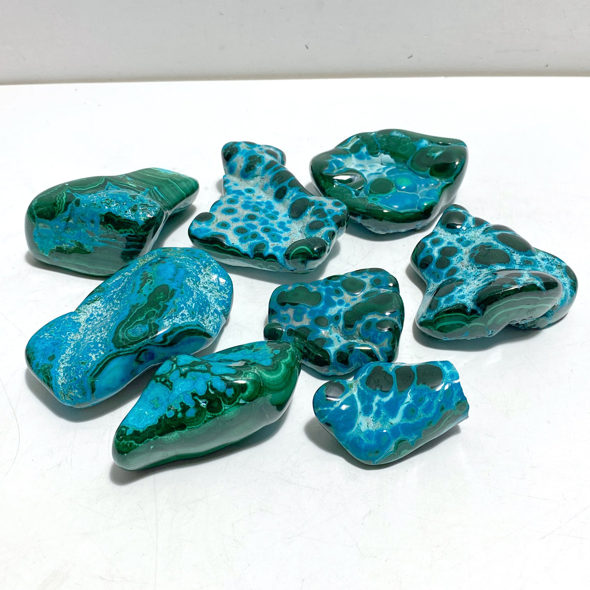 8 Pieces High Quality Polished Chrysocolla Mixed Malachite Home Decor #3