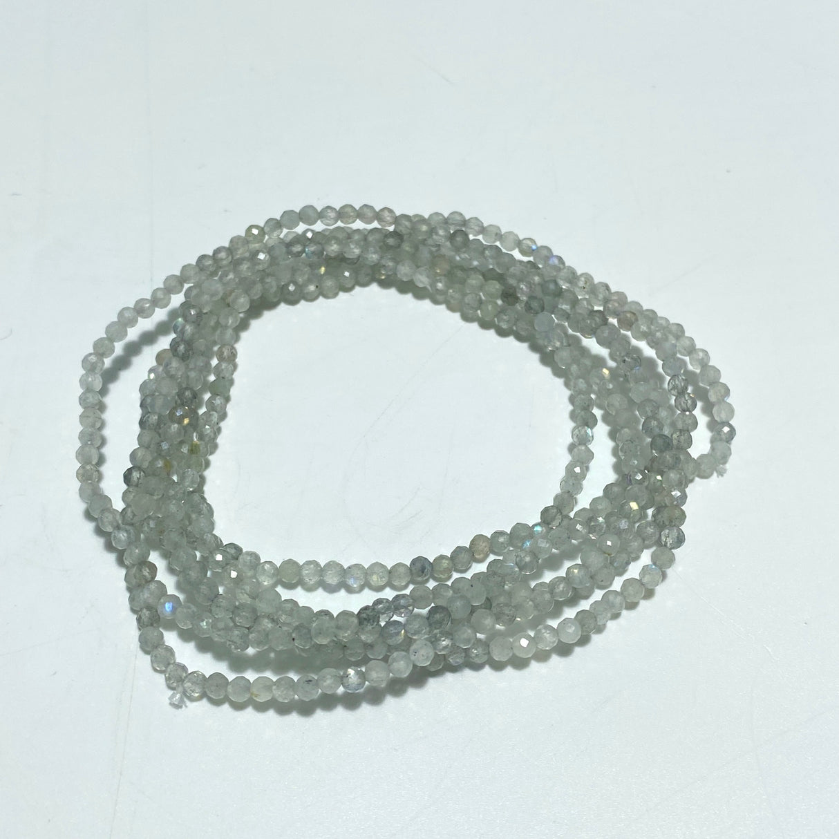 3MM Multi-Faceted Crystal Flash Bead Bracelets Necklace Wholesale Labradorite Sunstone Aquamarine