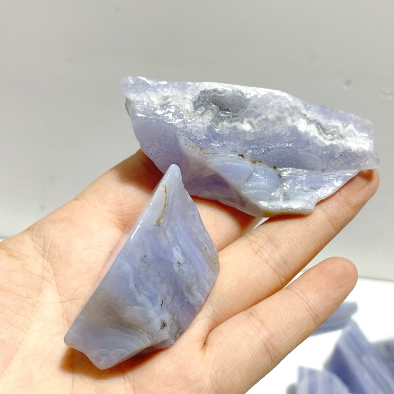 37 Pieces Beautiful Blue Lace Agate Free Form Mixed Size - Wholesale Crystals