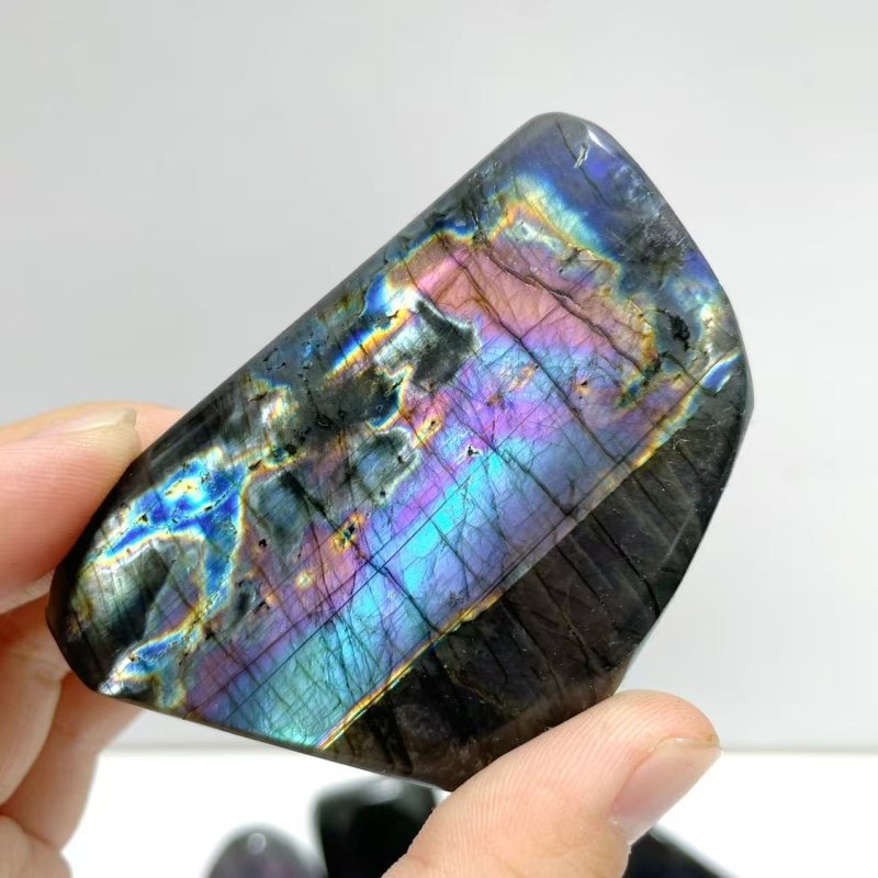 37 Pieces Beautiful High Quality Polished Purple Blue Labradorite Free Form - Wholesale Crystals