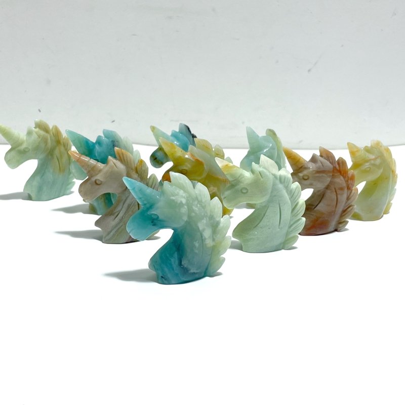 39 Pieces Caribbean Calcite Unicorn Carving - Wholesale Crystals
