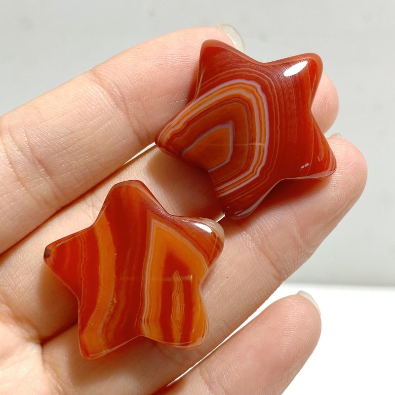 3CM Stripe Carnelian Star Carving Wholesale -Wholesale Crystals