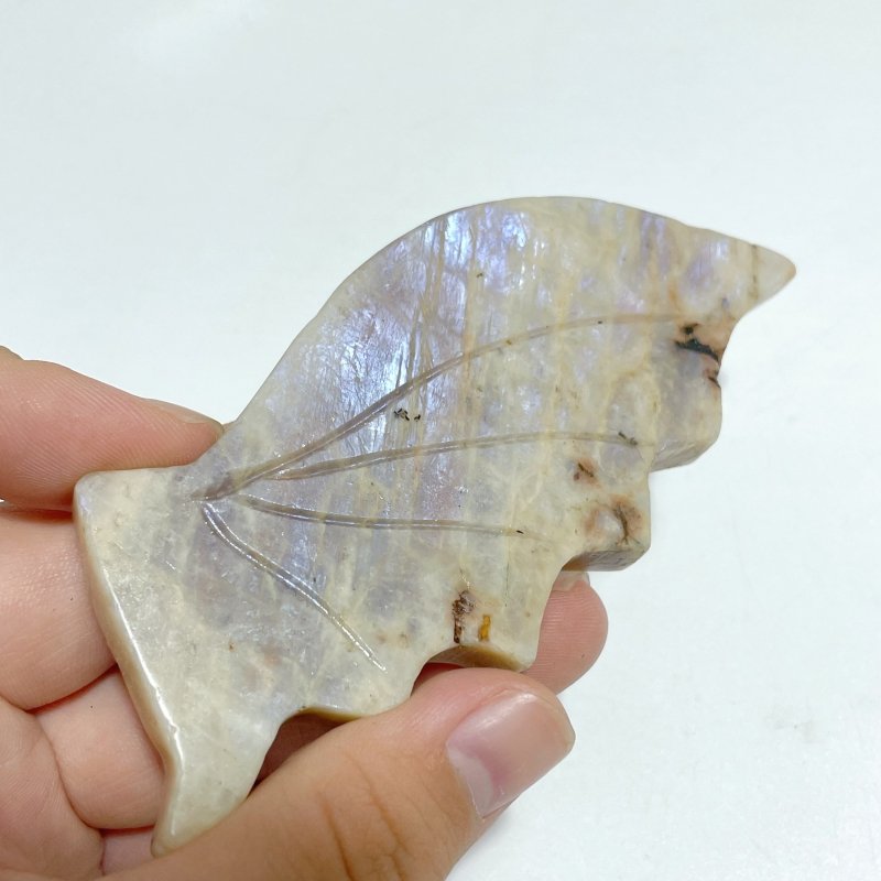 4 Pairs Flying Dragon Wing With Stand Clear Quartz Sunstone Black Sakura Agate - Wholesale Crystals